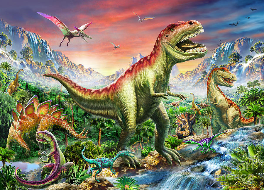 Jurassic Park Digital Art - Jurassic Forest by MGL Meiklejohn Graphics Licensing