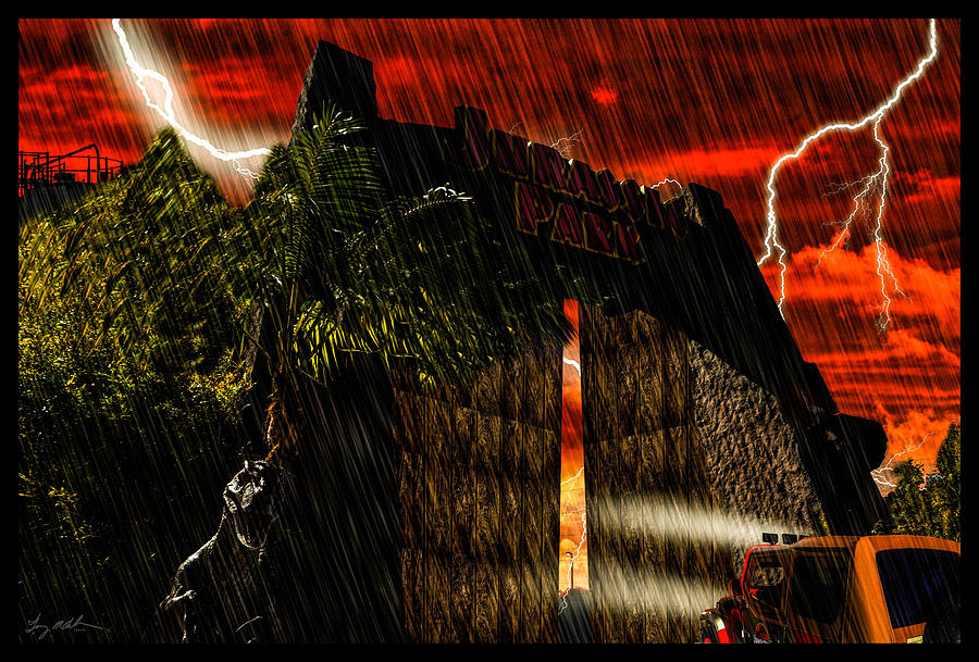 Jurassic Park Adventure Digital Art by Tommy Anderson