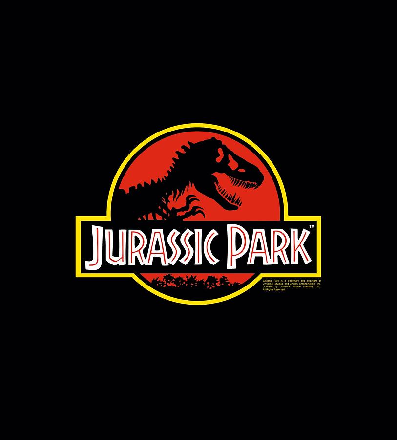Dinosaur Digital Art - Jurassic Park - Classic Logo by Brand A