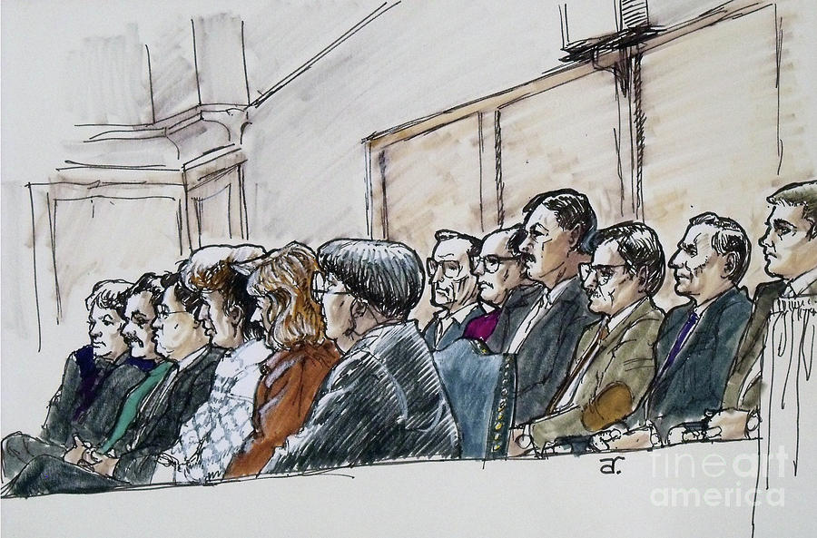 Jury 2 Drawing by Armand Roy
