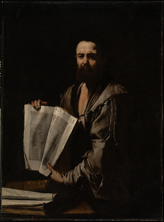 Jusepe De Ribera Painting - Euclid  by Jusepe de Ribera