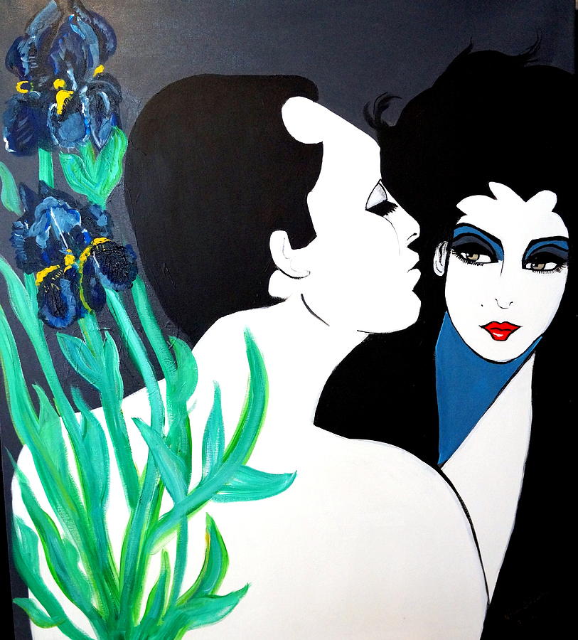 Just A Little Kiss Painting by Nora Shepley