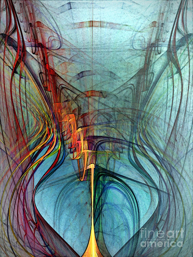 Abstract Digital Art - Just A Melody-Abstract Art by Karin Kuhlmann