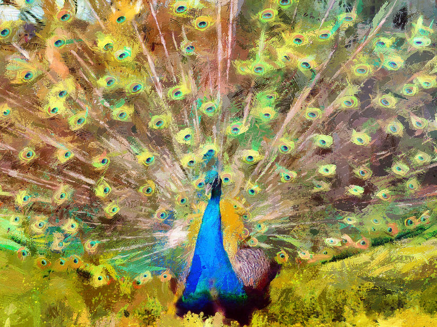 Just a peacock Digital Art by Yury Malkov - Fine Art America
