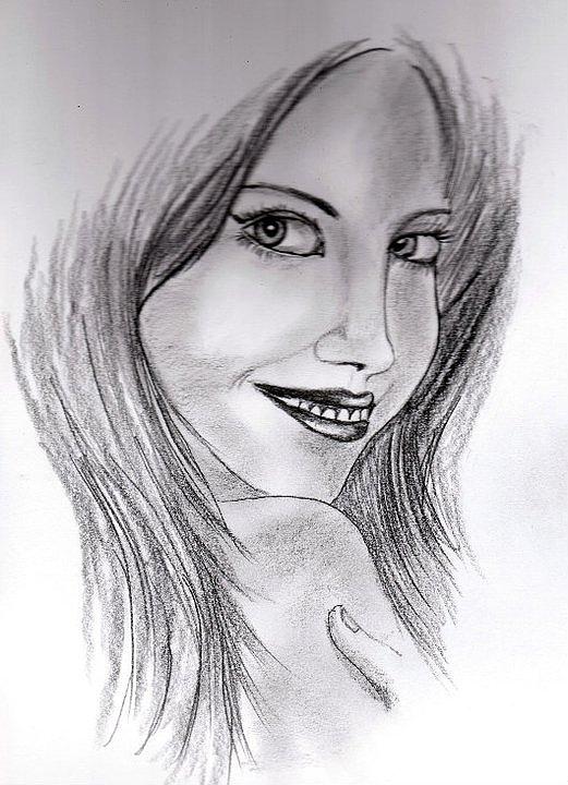 Just A Smile Drawing By Farfallina Art -gabriela Dinca- - Fine Art America