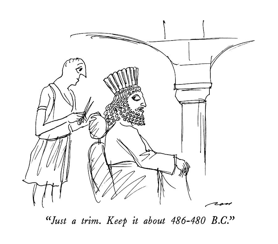 Just A Trim.  Keep It About 486-480 B.c Drawing by Al Ross