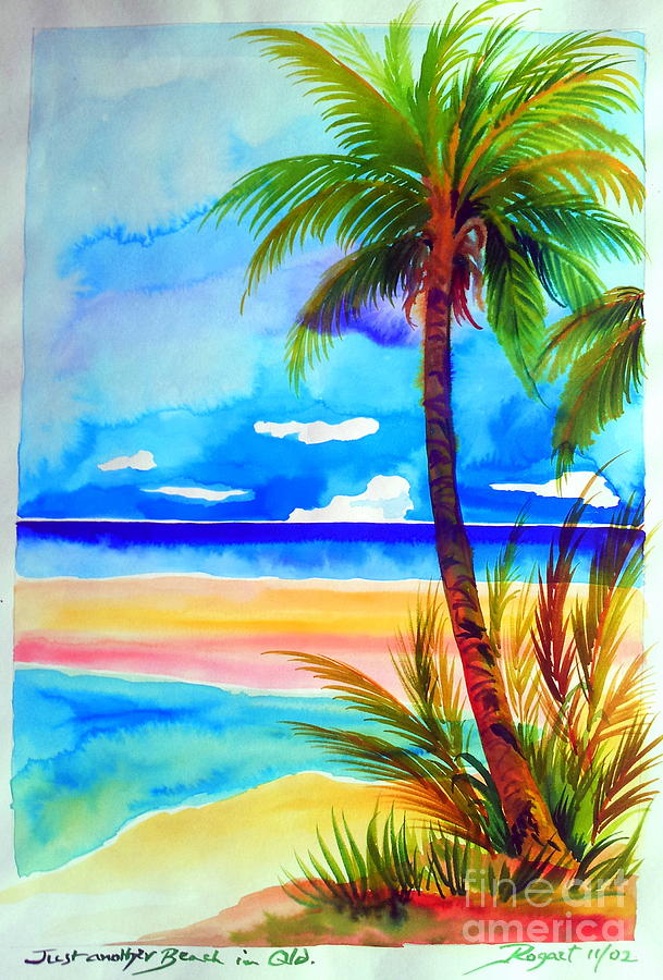 Just another Beach in Far North Queensland near Palm Cove Painting by Roberto Gagliardi