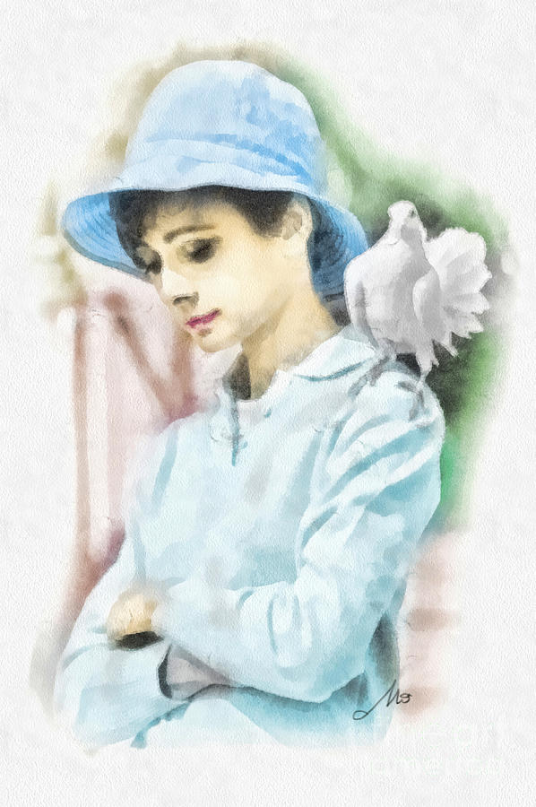 Audrey Hepburn Painting - Just Audrey by Mo T