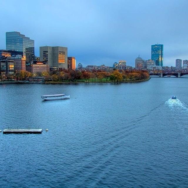 Fall Photograph - Just Before The Blue Hour....boston Ma by Joann Vitali