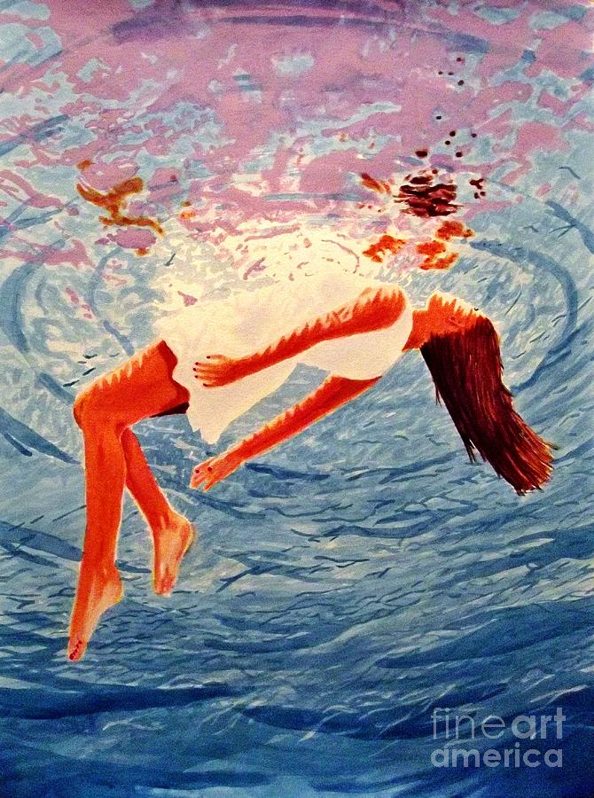 Contemporary Painting - Just Below the Surface by Kyle  Brock