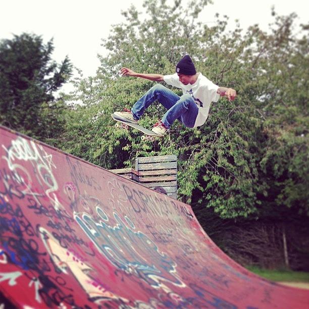 Skateboarding Photograph - Just Caught @lloydacris Riding A Ramp! by Creative Skate Store