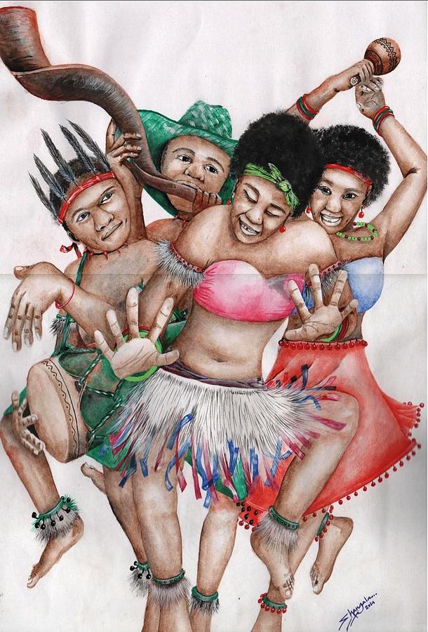 Kenya Painting - Just Dance by Wilson Shangala