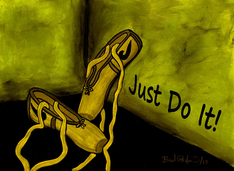 Just do it - Green Painting by Barbara St Jean