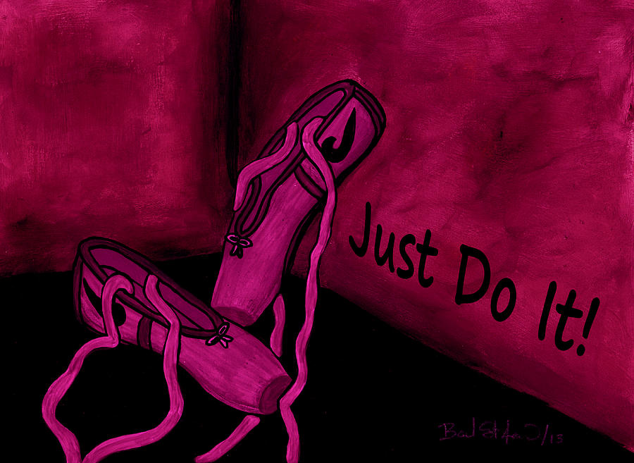 Just do it - Magenta Painting by Barbara St Jean