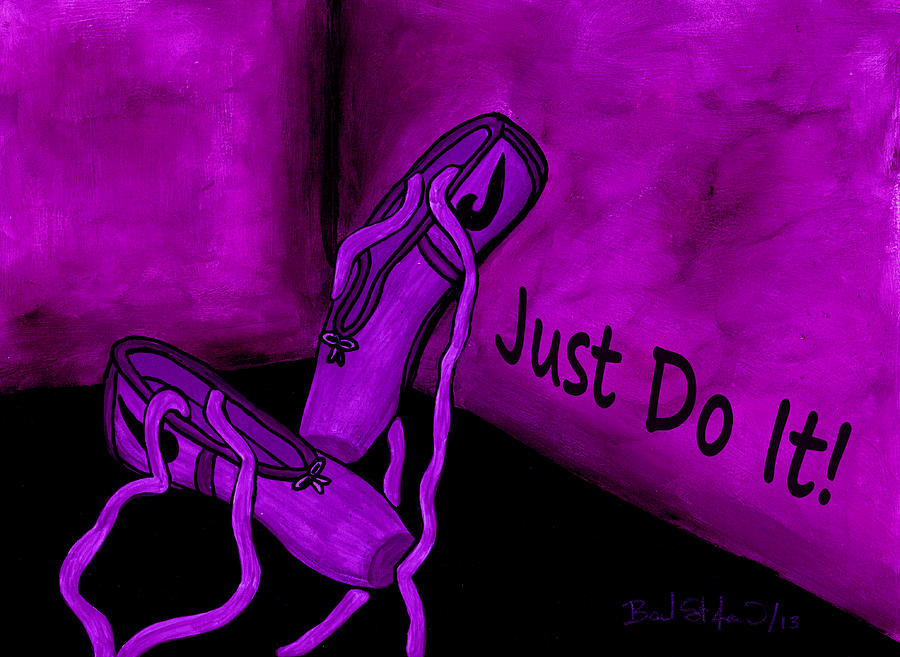 Just do it - Purple Painting by Barbara St Jean