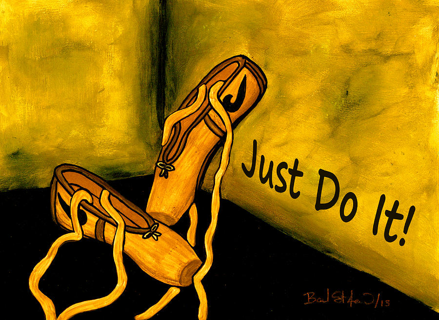 Just do it - Yellow Painting by Barbara St Jean