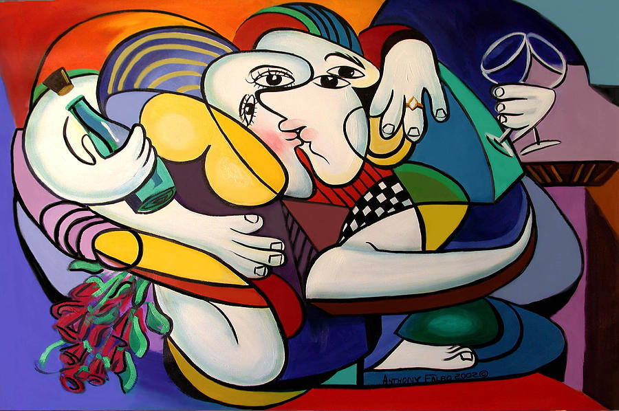 Just Engaged Painting - Just Engaged by Anthony Falbo Just Engaged Painting - Just Engaged by Anthony Falbo