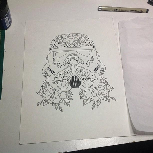 Starwars Photograph - Just Finished The Line Work Now The Fun by Kyle StCroix