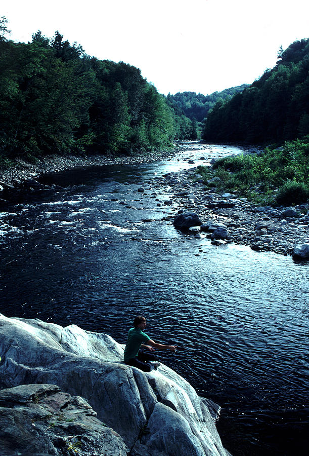 Just Fishing White River Vermont Photograph by Tom Wurl