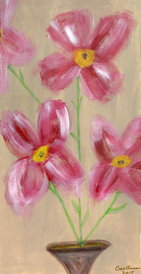 Just Flowers Painting by Carol Eliassen
