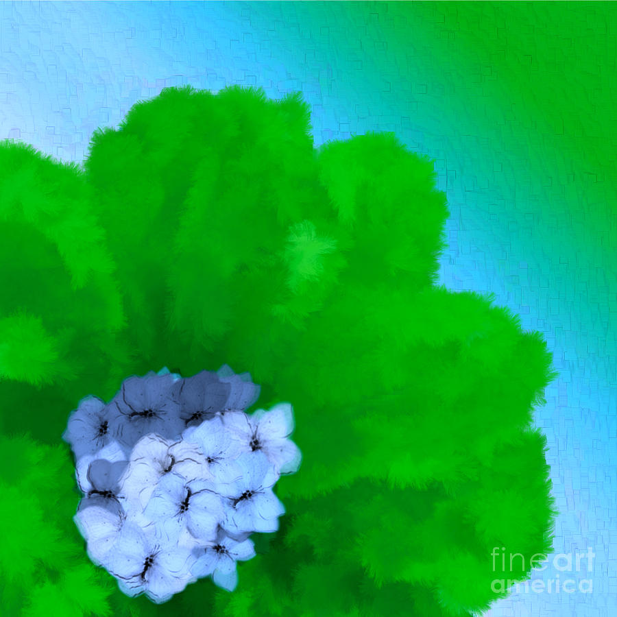 Flower Digital Art - Just Give Me A Reason Blue Green Blue by Holley Jacobs