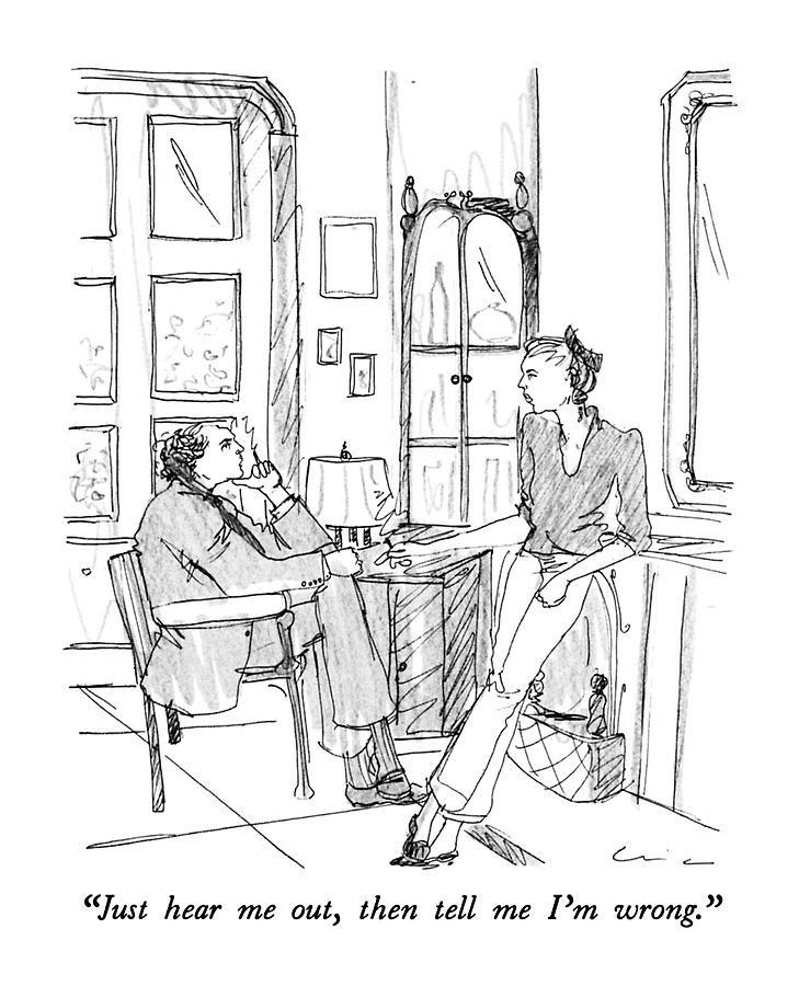 Just Hear Drawing by Richard Cline Just Hear Drawing by Richard Cline