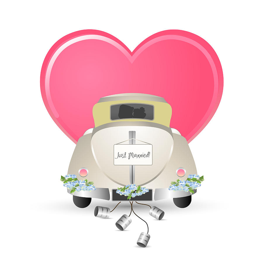 Just Married Car Drawing by Lumpynoodles Just Married Car Drawing by Lumpynoodles