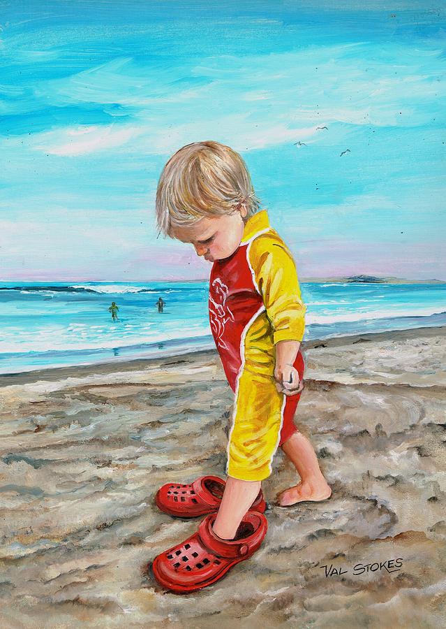 Sand Painting - Just My Size by Val Stokes