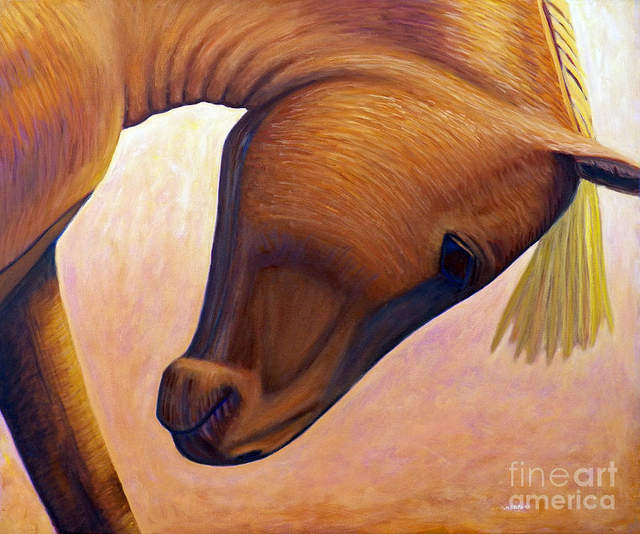 Just Plain Horse Sense Painting by Brian  Commerford