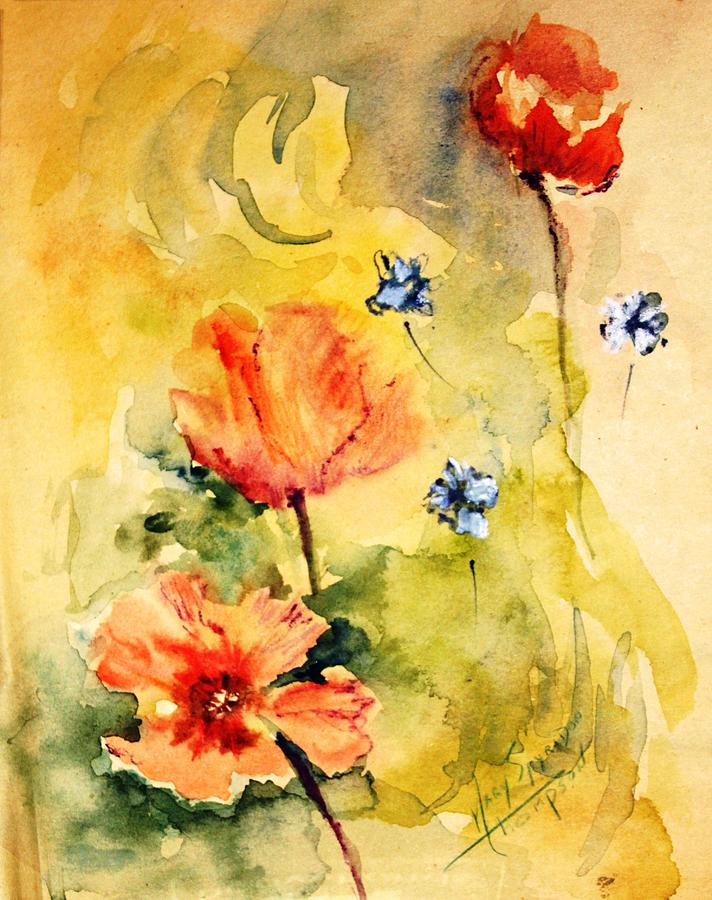 Rose Painting - Just Play by Mary Spyridon Thompson
