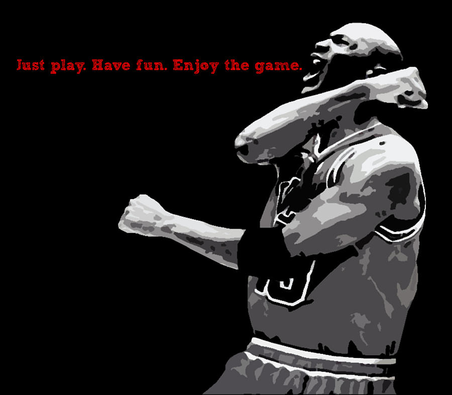 Michael Jordan Digital Art - Just Play by Mike Maher