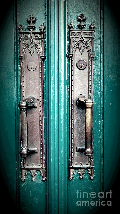 Door Photograph - Just Pull by Heather Taylor