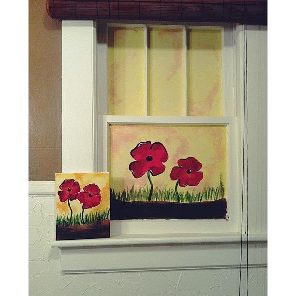 Just Re-created My Poppy Painting On Photograph by Olivia Echols