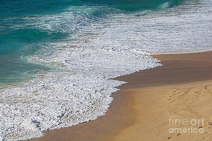 Nature Photograph - Just Waves and Sand by Kaye Menner by Kaye Menner
