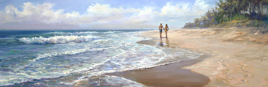 Beach Landscapes Painting - Just We Two by Laurie Snow Hein