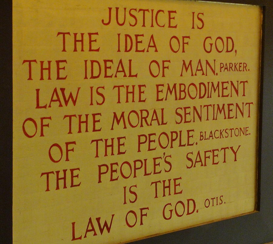 Sign Photograph - Justice and Law by Norma Brock