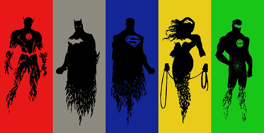 Justice League Silhouettes by Ian King