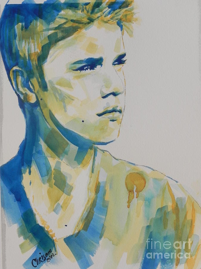 Justin Bieber Painting by Chrisann Ellis
