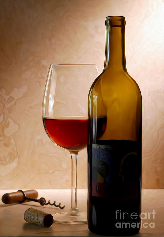 Wine Photograph - Justin Wine Painting by Jon Neidert