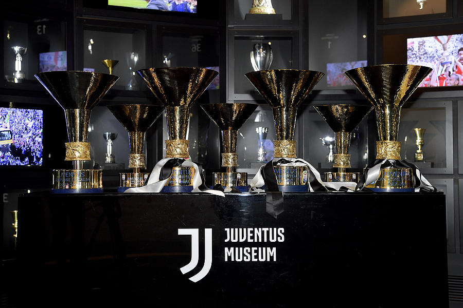 Juventus 2017/18 Trophies Are Displayed At Clubs Museum Photograph by Daniele Badolato - Juventus FC