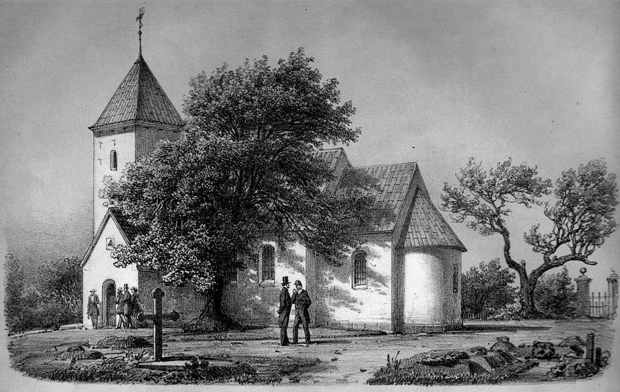 Jylland Thorstrup Kirke 1867 Painting by Celestial Images