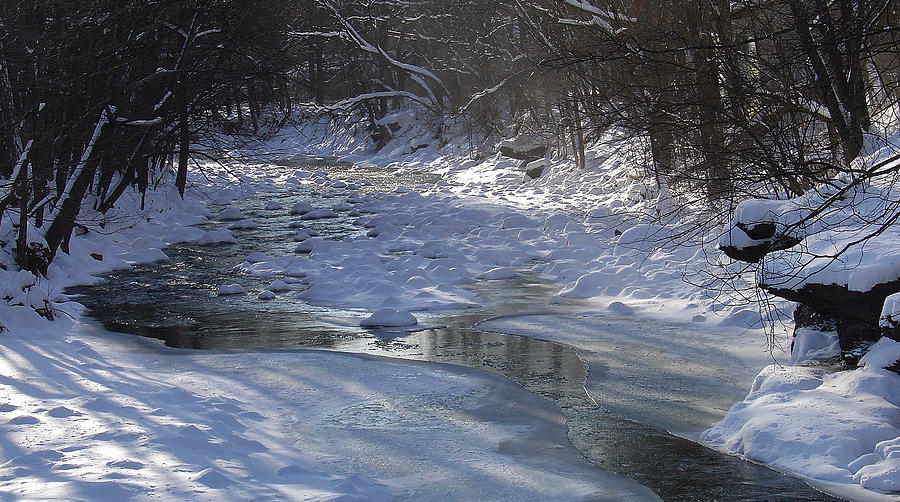 December Photograph - Kaaterskill Creek below the Tannery Bridge Palenville NY by Terrance DePietro