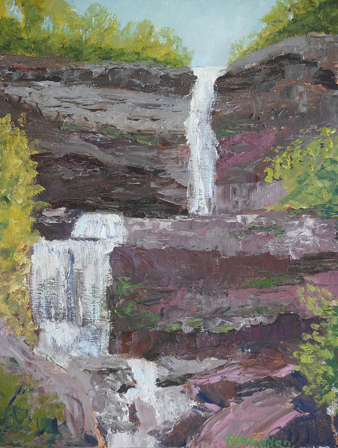 Kaaterskill Fall Catskills NY Painting by Robert P Hedden