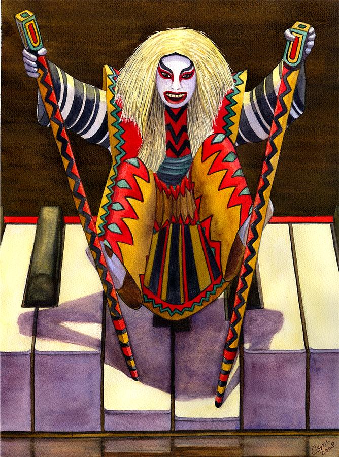 Kabuki Chopsticks 1 Painting by Catherine G McElroy