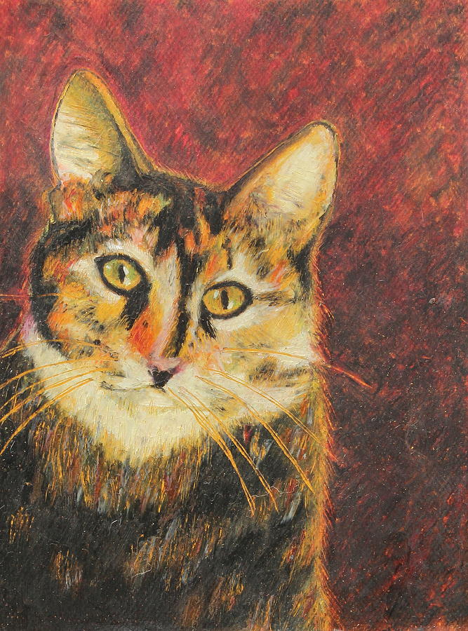 Cat Painting - Kaco by Jeanne Fischer