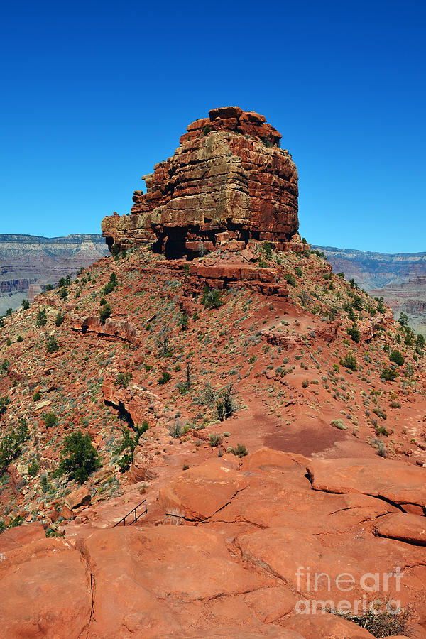 Grand Canyon National Park Photograph - Kaibab Trail Red Cap Rock Formation Grand Canyon National Park by Shawn OBrien