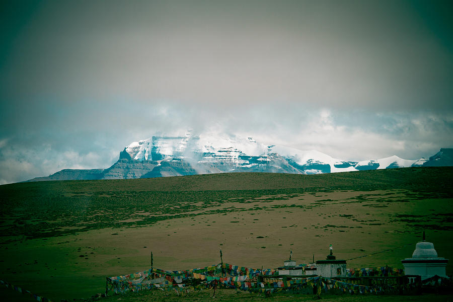 Kailas mountain Home of the Lord Shiva view from Manasarovar Photograph by Raimond Klavins