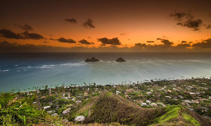 Sunset Photograph - Kailua Bay Sunrise by Tin Lung Chao