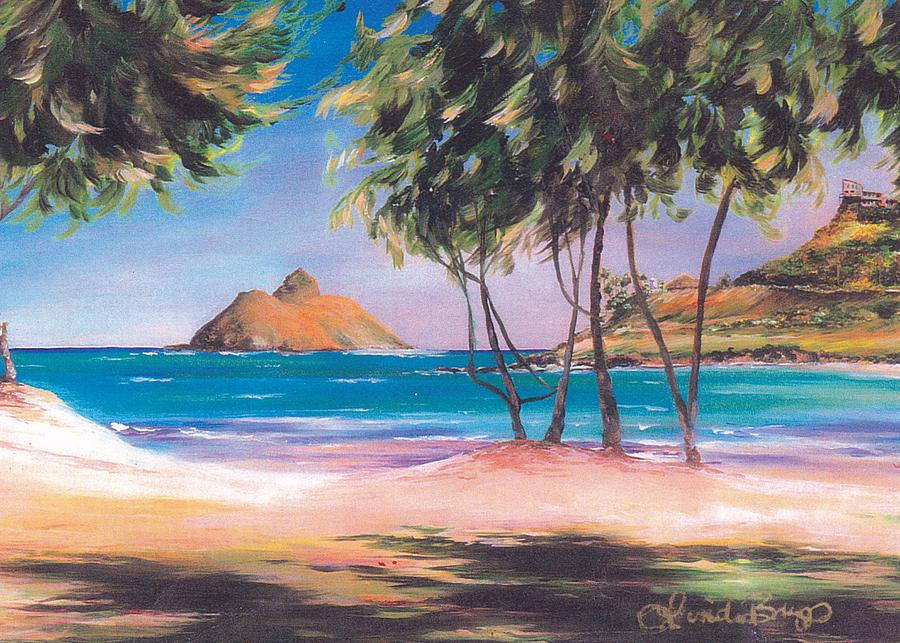 Kailua Beach Painting - Kailua Beach  by Linda Briggs