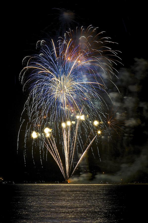 Kailua fireworks 2 Photograph by Eddie Freeman Pixels